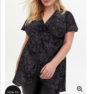 Black Floral Georgian Tunic